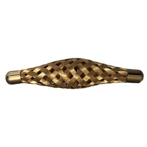 Hobe Signed Gold Tone Weave Woven Bar Brooch Pin Vintage 3”